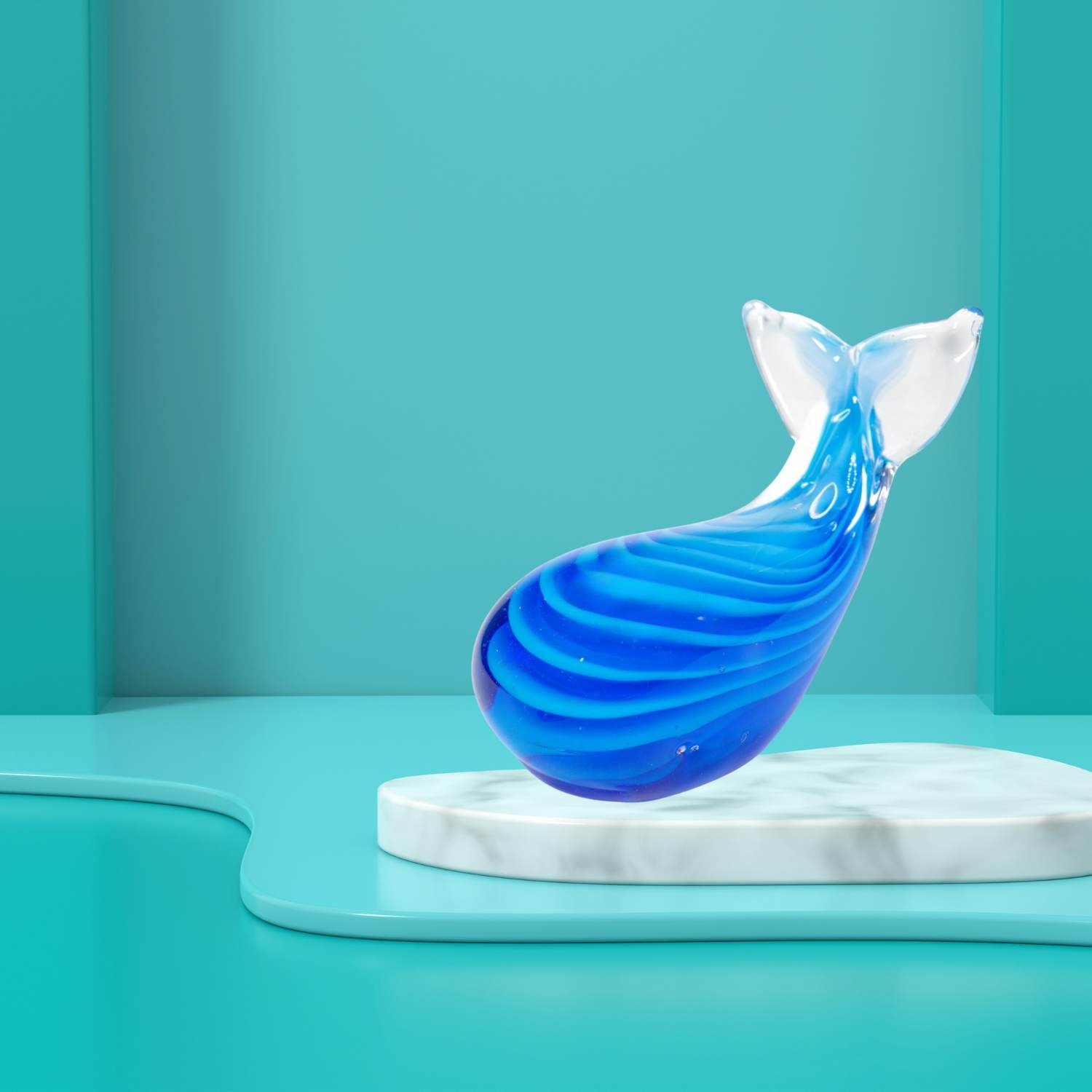 ZIBO HANDBLOWN ART GLASS - BLUE WHALE | ZIBO GLASS, WHALES, HAND MADE ...